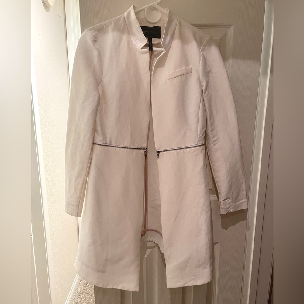 BCBGMaxAzria White Trench Coat